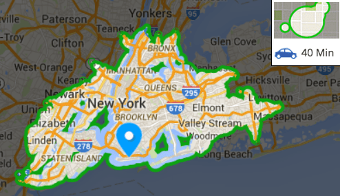 walk score car map